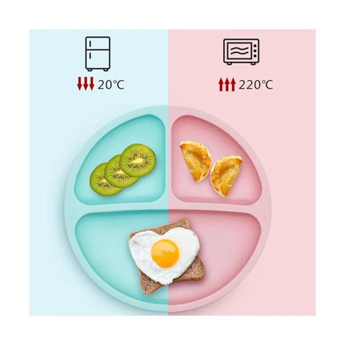 Детская секционная силиконовая тарелка - это незаменимая вещь при введении прикорма ребенка. Тарелка изготовлена из экологически безопасного пищевого силикона, не бьеться. Она не имеет запаха и идеально подходит для использования как с горячими, так и с холодными блюдами. Можно мыть в посудомоечной машине, а также использовать в микроволновой печи. У этой тарелки три секции: две маленькие объемом по 140 мл каждая и одна большая объемом 260 мл. Стенки и перегородки в этой тарелке упругие, а сам материал достаточно прочный, что позволяет ей отлично сохранять форму. Кроме того, на дне тарелки есть четыре присоски, обеспечивающие дополнительную устойчивость на столе. Преимущества: Экологически безопасный материал Подходит для горячих и холодных блюд Устойчив к ударам и проливанию Легкость в очистке Разделяет детские порции на основные блюда, овощи и фрукты. Характеристики: Материал: пищевой силикон Термостойкость: до 220°C Размеры: 20х20х3,5 см Секторы: 2 по 140 мл, 1 на 260 мл Особенности: 4 присоски Подходит для: микроволновой печи, посудомоечной машины Цвет: бирюзовый Вес: 170 г В комплекте: Детская секционная силиконовая тарелка Возможно вас также заинтересуют другие товары категории - "Детская посуда" Возврат / Обмен Процедура обмена и возврата товара осуществляется в течение 14 дней с момента покупки в соответствии с Законом Украины "О защите прав потребителей".