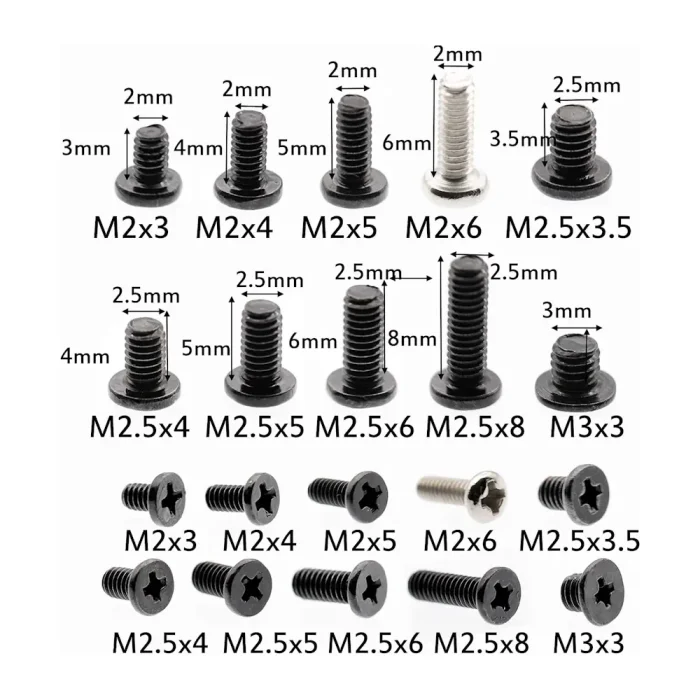 Набор винтов M2/M2.5/M3/500шт — изображение 2